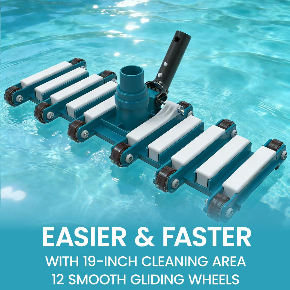 POOLWHALE aluminum direction-control handle allowing one-handed steering for precise cleaning