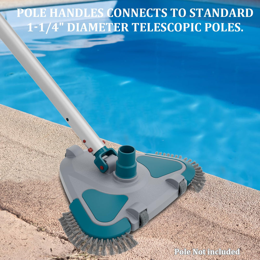 POOLWHALE EZ clip handle attachment preventing finger pinch while securing pole