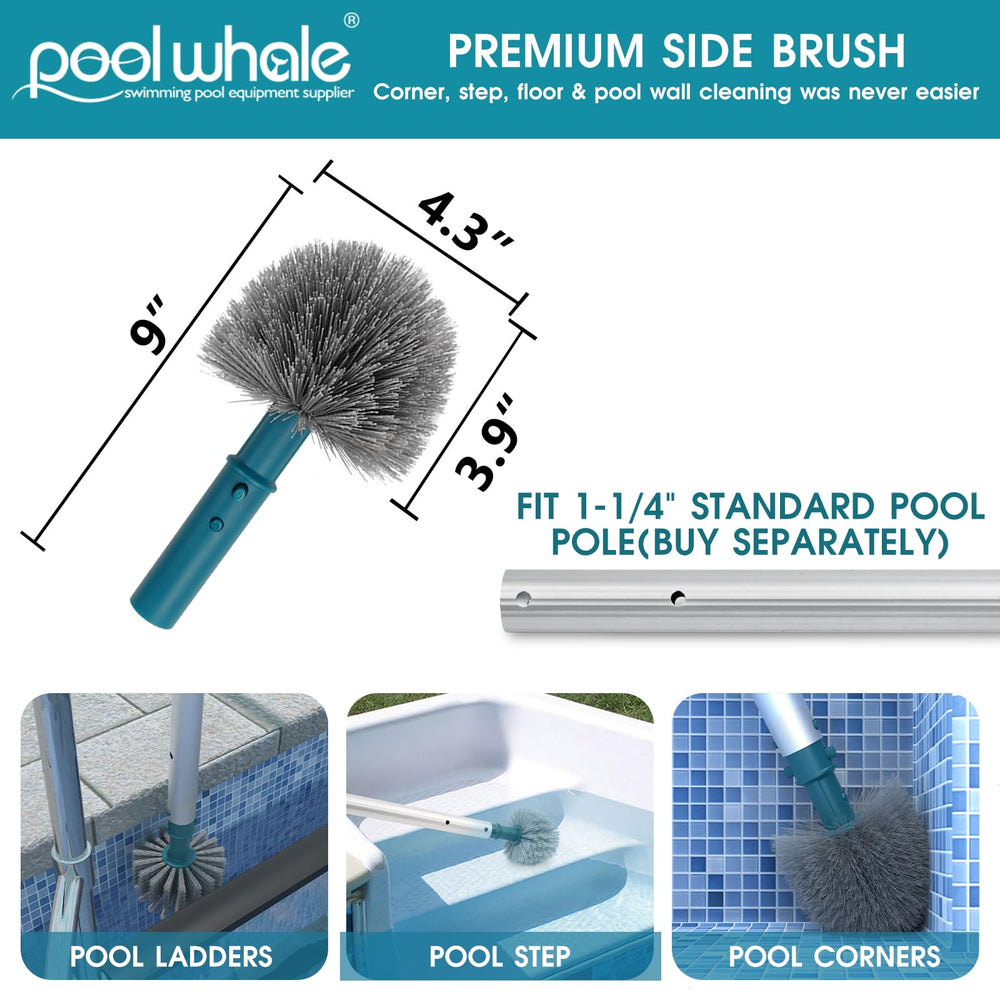 POOLWHALE EZ clip handle connection for quick secure pole attachment