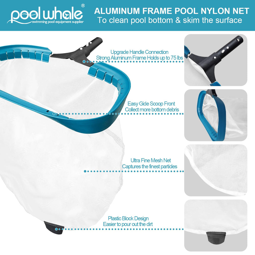 POOLWHALE detailed frame edge showing aluminum core with plastic outer shell for long-lasting strength