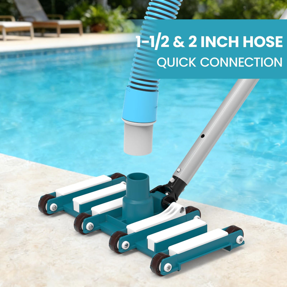 POOLWHALE universal hose connector compatible with 1-1/2" and 2" hoses for easy hookup