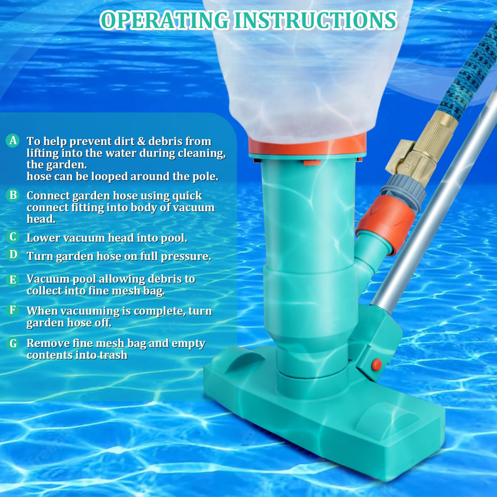 POOLWHALE vacuum in pool action removing debris quickly from the bottom