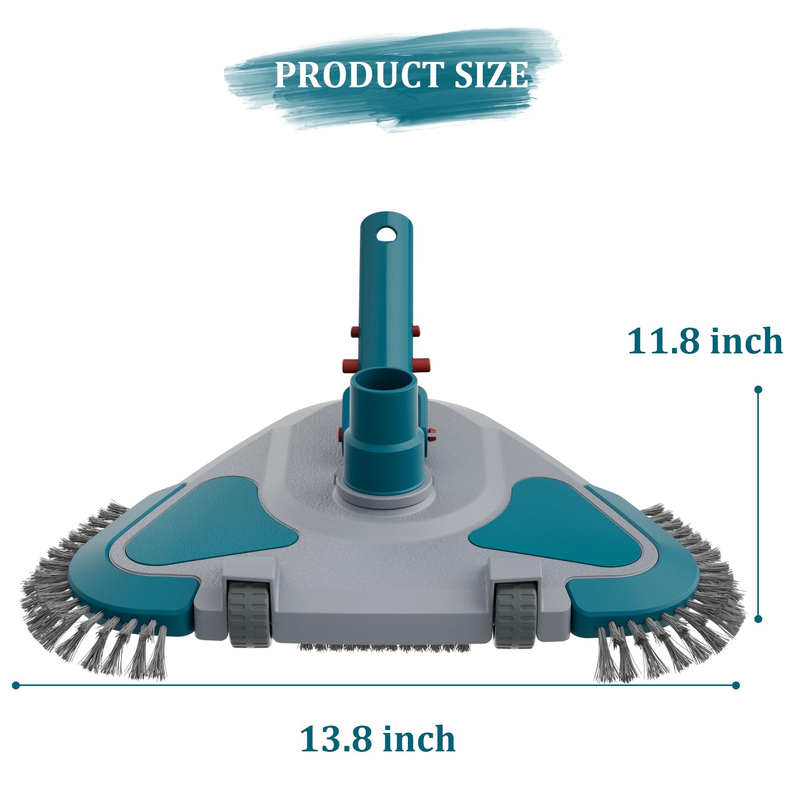 POOLWHALE in-pool use cleaning a vinyl corner for thorough debris removal