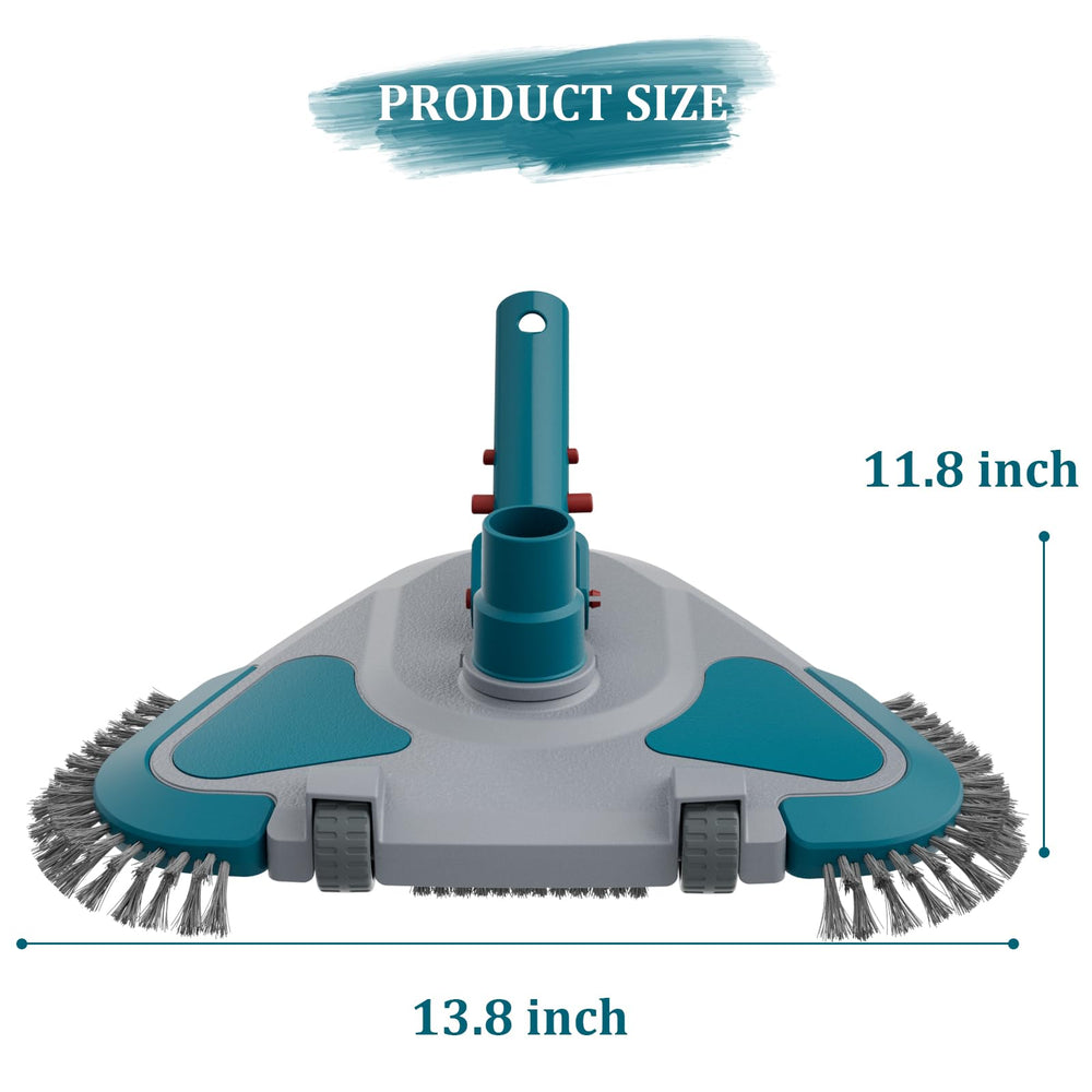 POOLWHALE in-pool use cleaning a vinyl corner for thorough debris removal