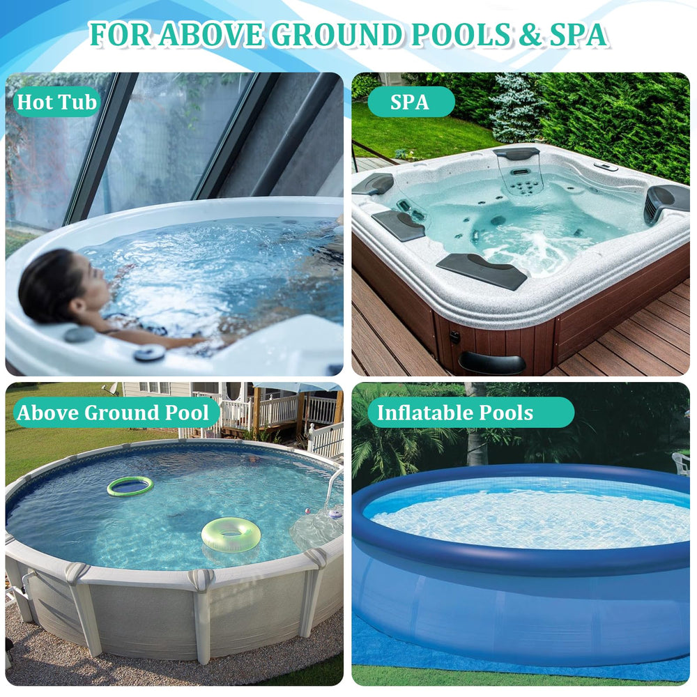 POOLWHALE size comparison with hand showing compact, lightweight handling