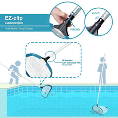 POOLWHALE weighted bottom block on net head for easier dumping and improved debris release