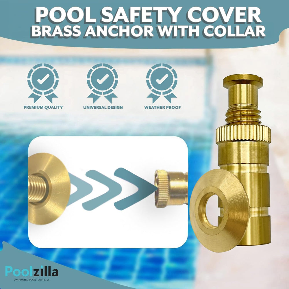 Poolzilla anchor side profile with dimensions for easy compatibility check