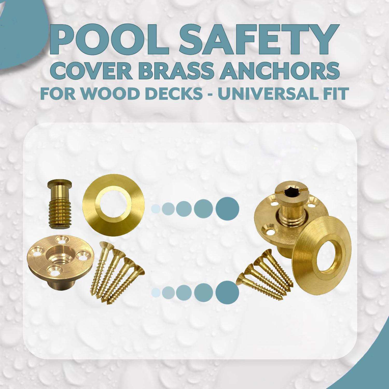 Poolzilla anchors attached to safety cover cable showing steady winter hold