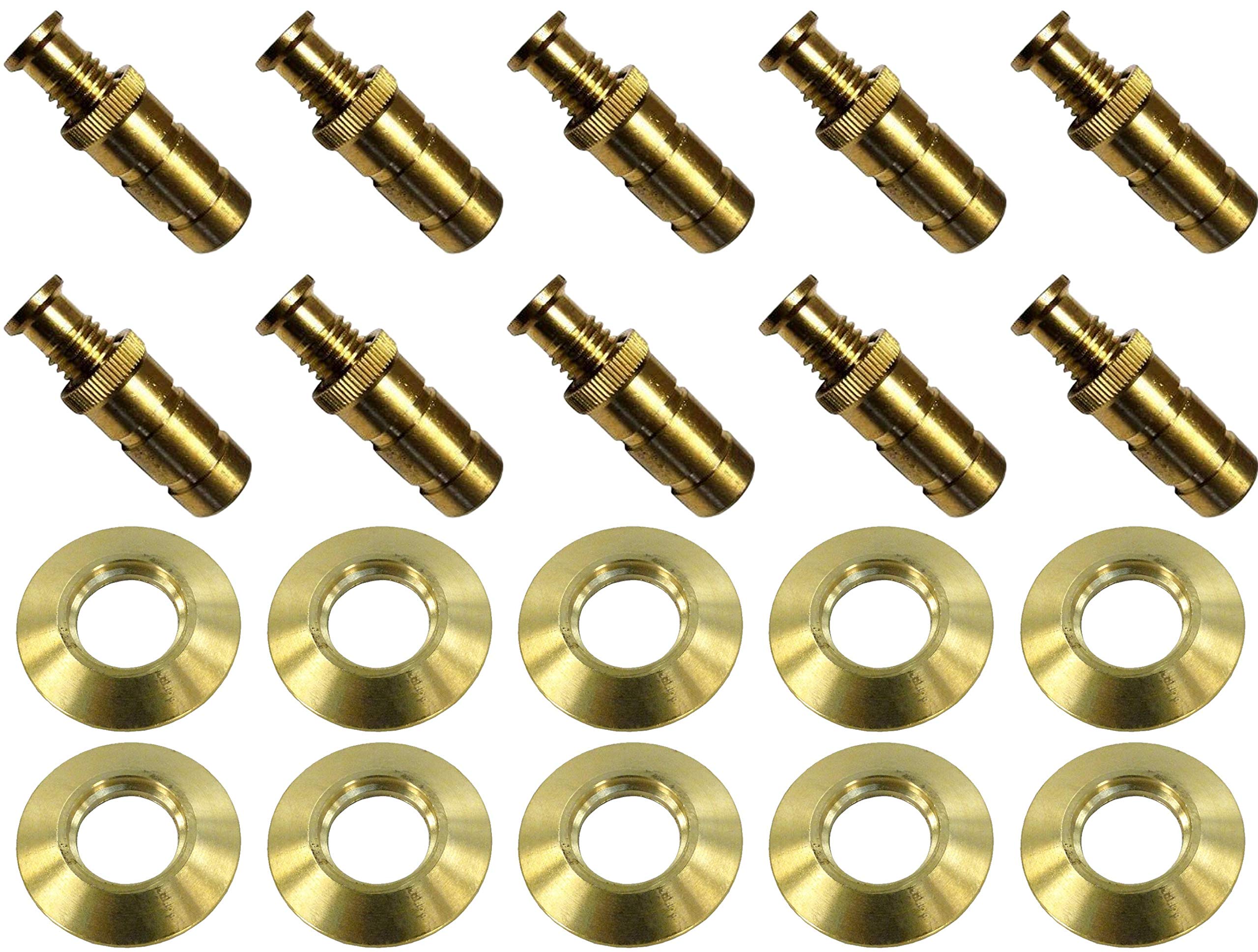 Poolzilla brass anchor front view showing solid construction and durability