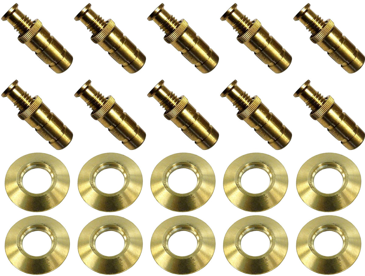 Poolzilla brass anchor front view showing solid construction and durability