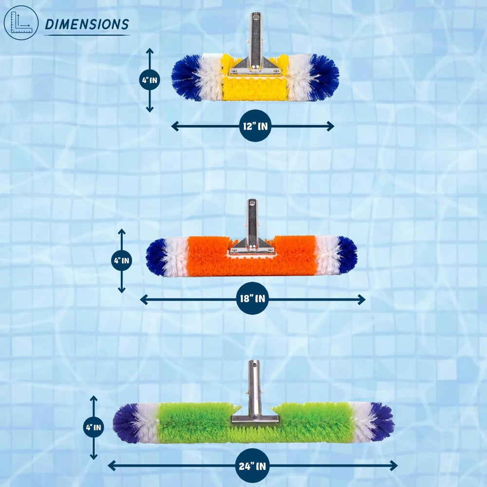 Poolzilla close-up of 360-degree bristles demonstrating scratch-free scrubbing