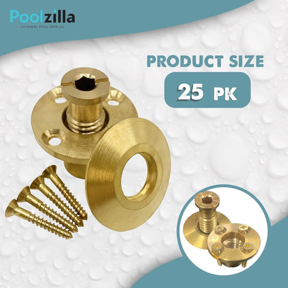 Poolzilla close up of brass anchor and beauty collar highlighting corrosion resistance