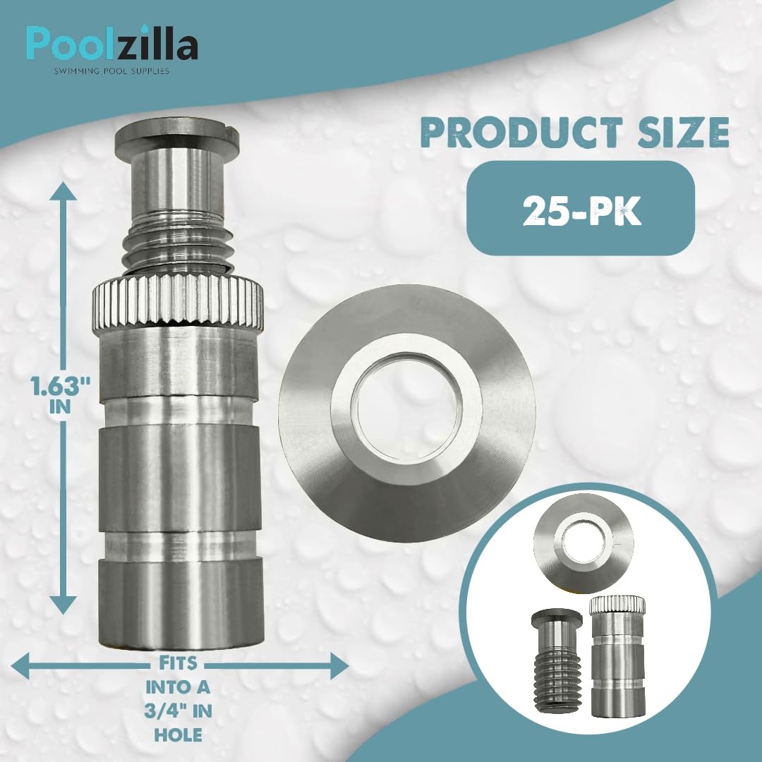 Poolzilla close-up of collar threads demonstrating corrosion resistance