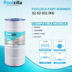 Poolzilla close-up of pleated filter media highlighting improved dirt trapping