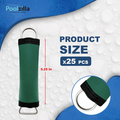 Poolzilla close-up of vinyl-coated tarpaulin and reinforced padded edge