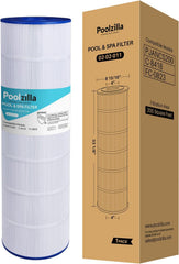 Poolzilla front view of CS200 cartridge showing shape and pleats, ensuring easy fit