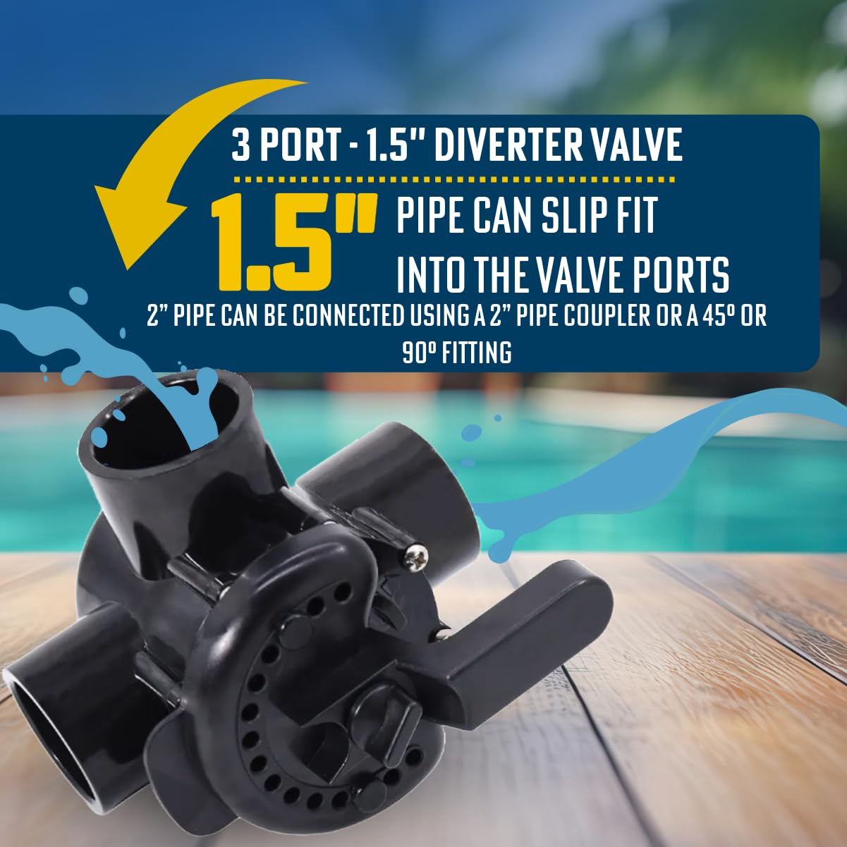 Poolzilla valve port detail highlighting snug fit and compatibility for secure connections