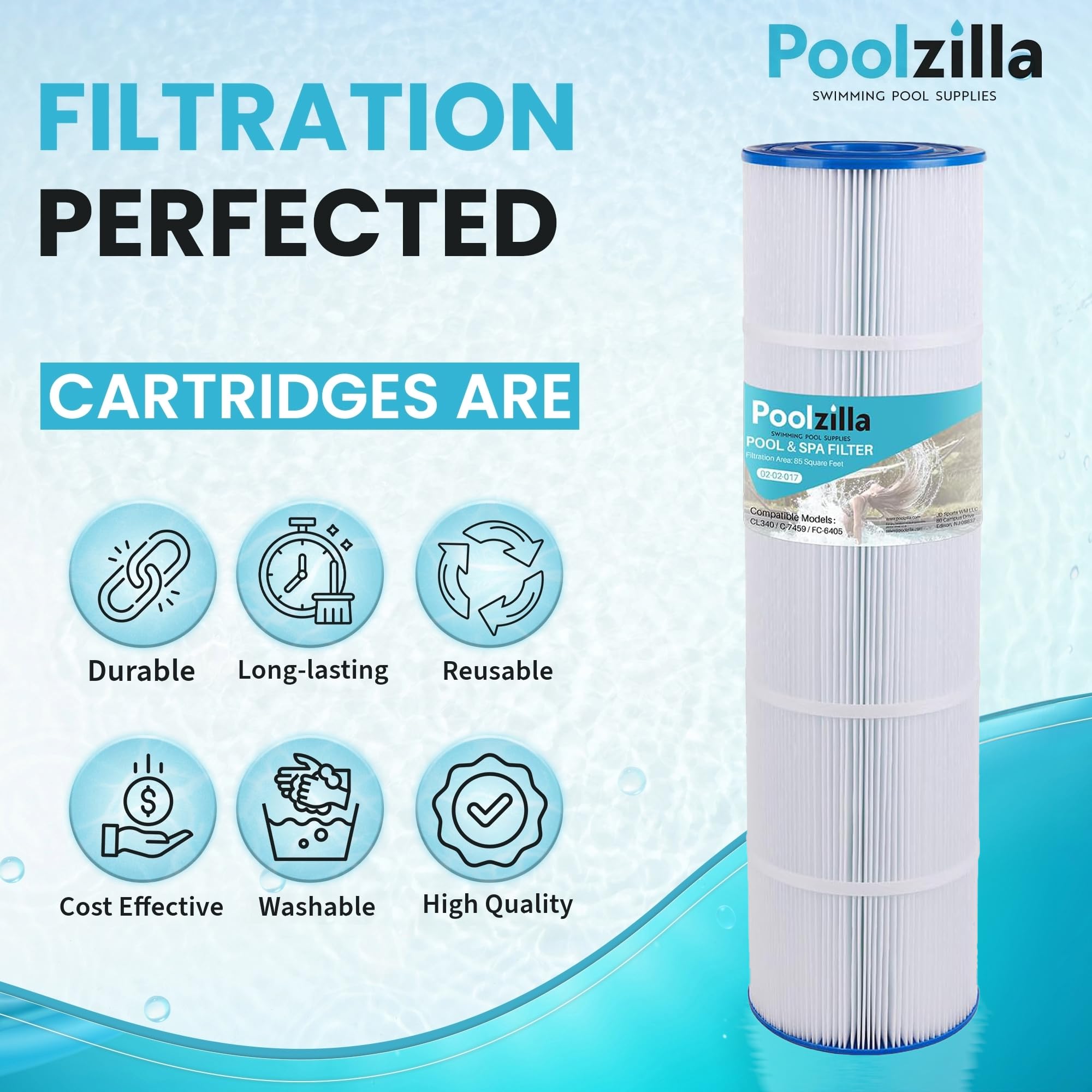 Poolzilla endcap and gasket detail highlighting secure seal and leak prevention