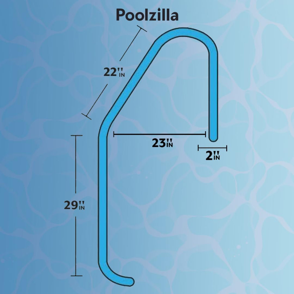 Poolzilla white escutcheon and bumper installed for a finished, chemical-resistant edge