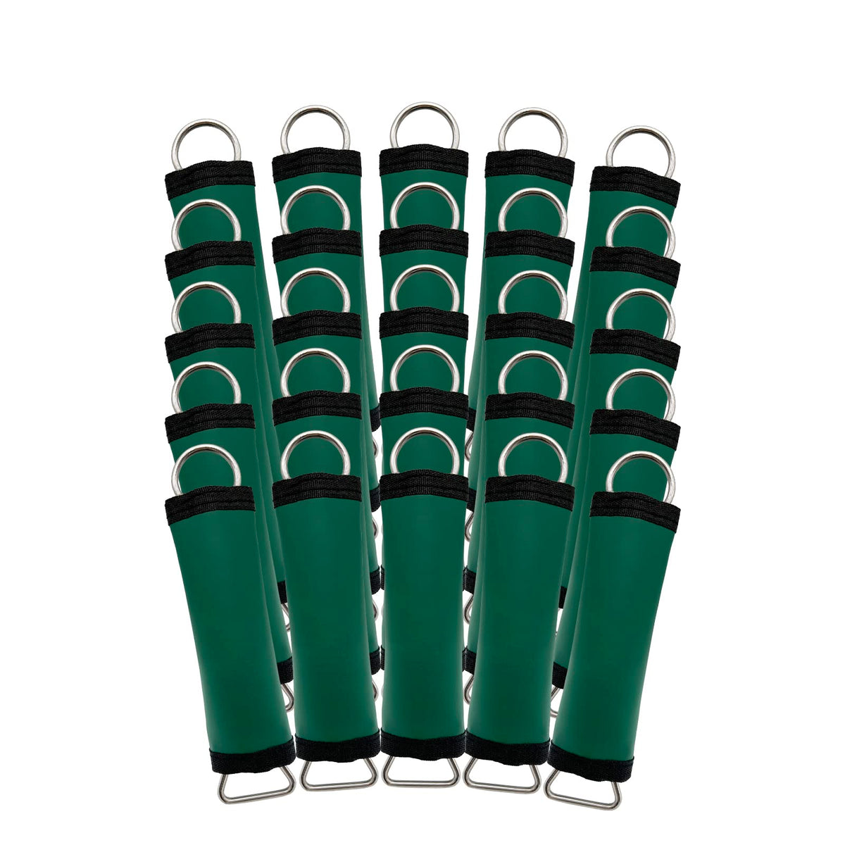 Poolzilla front packaging showing 25 green spring wraps and benefits