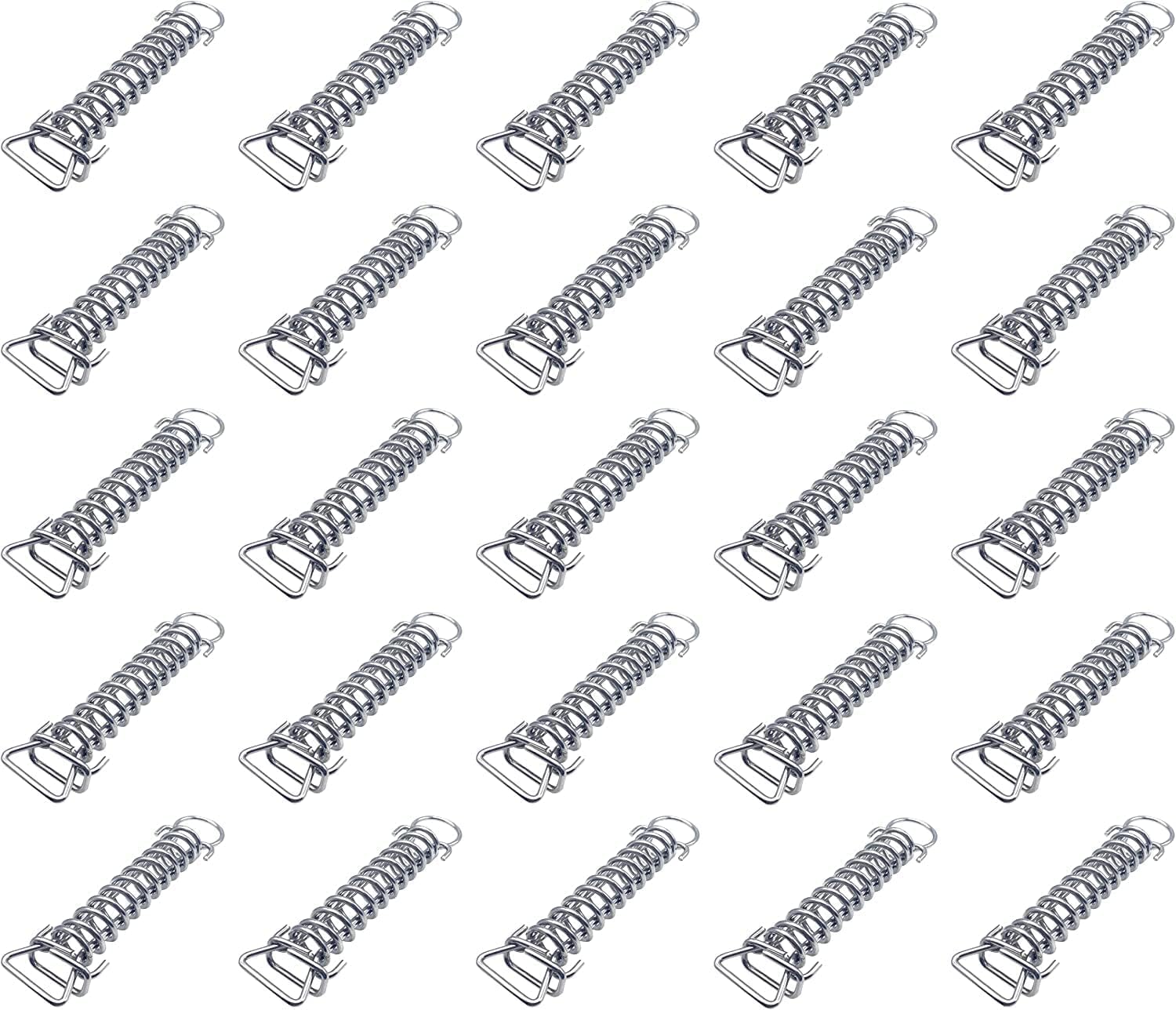 Poolzilla front view of 25-pack springs showing quantity and finish for reliable anchoring
