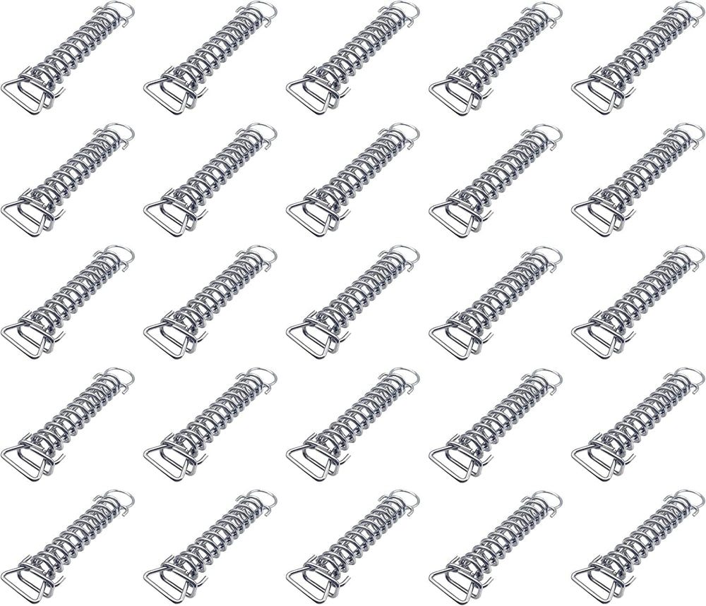 Poolzilla front view of 25-pack springs showing quantity and finish for reliable anchoring
