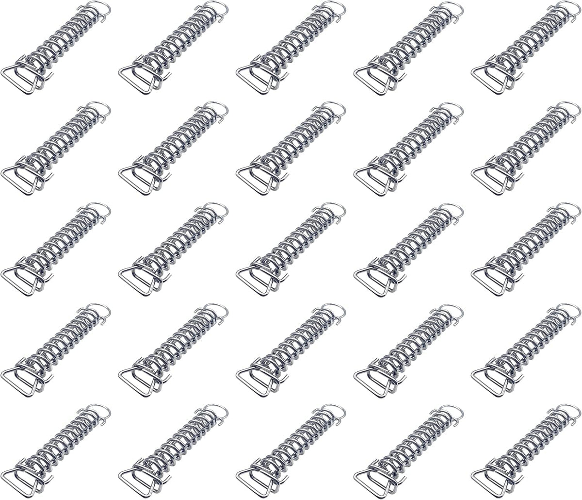 Poolzilla front view of 25-pack springs showing quantity and finish for reliable anchoring