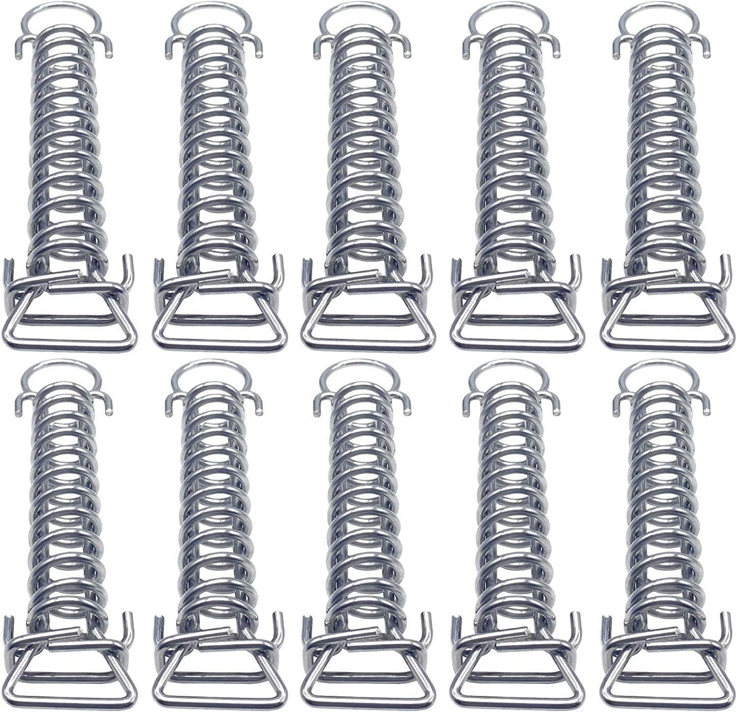 Poolzilla front packaging showing ten stainless steel springs and durability benefit