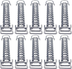 Poolzilla front packaging showing ten stainless steel springs and durability benefit