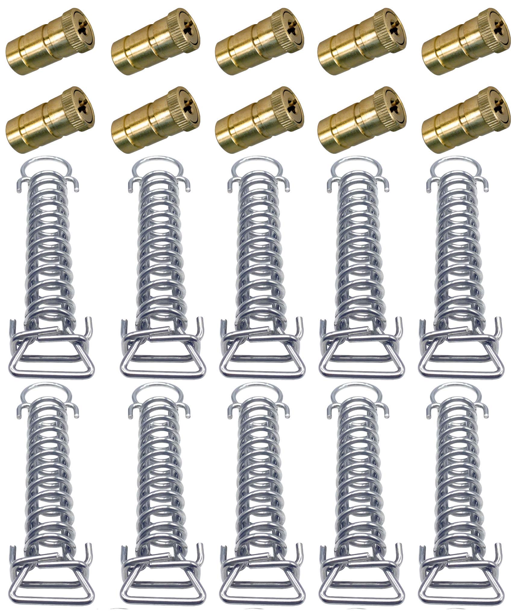 Poolzilla front packaging showing 10-pack anchors and springs for easy replacement