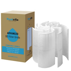Poolzilla front packaging showing full grid set and benefit of complete replacement
