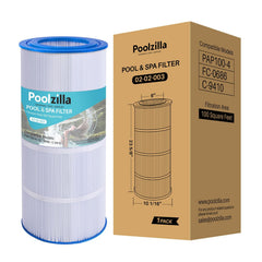 Poolzilla front view filter cartridge showing fit and ready benefit
