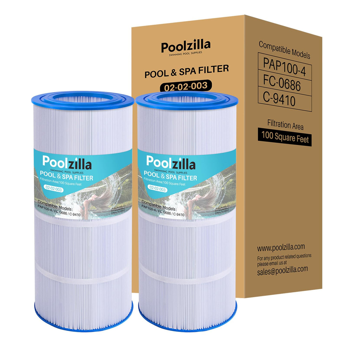 Poolzilla front view of cartridge showing pleats and faster debris capture