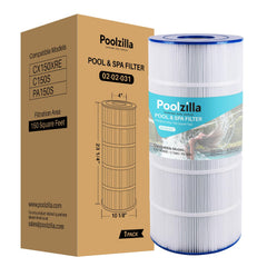 Poolzilla front view of replacement cartridge showing fit and labeling for quick identification
