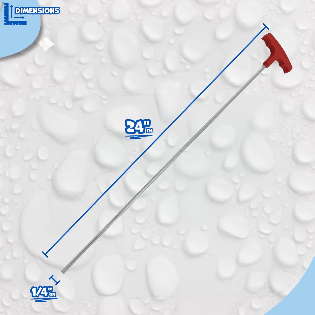 Poolzilla hex key close-up tip showing 1/4" insertion head for easy compatibility