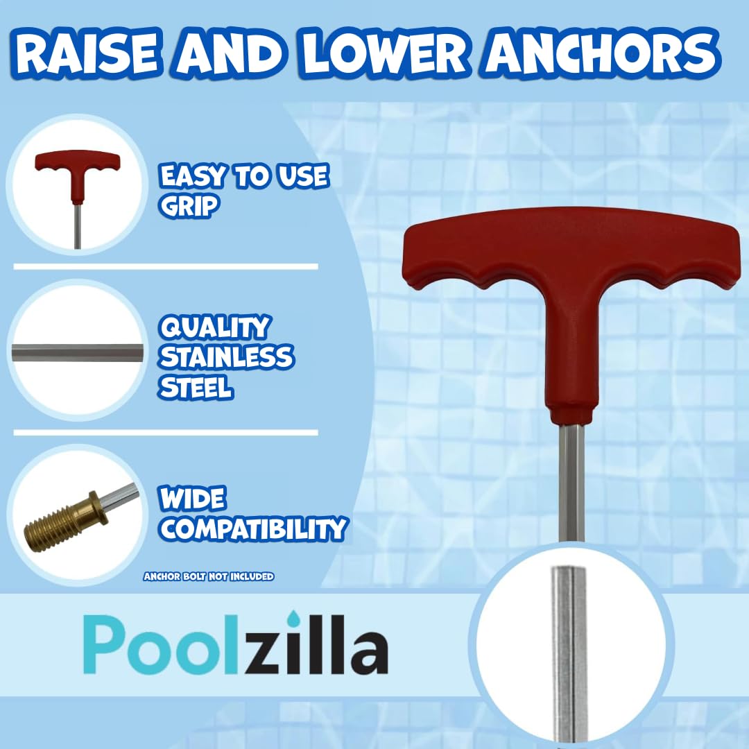 Poolzilla hex key stainless steel finish close-up highlighting corrosion resistance