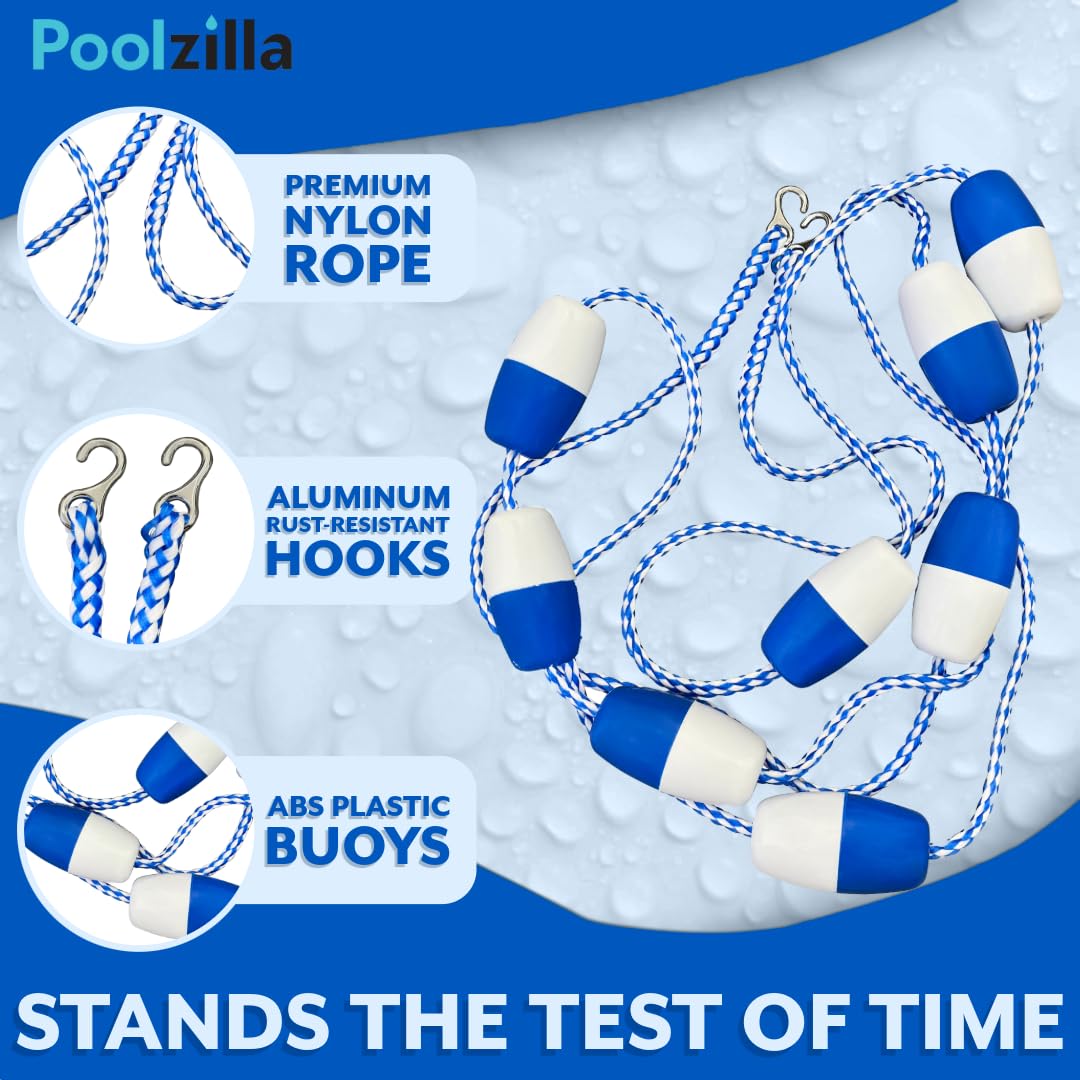 Poolzilla in-use with family swimming showing safer organized swim zones