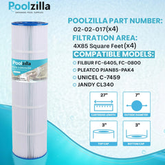 Poolzilla close-up of pleated media showing durable fabric for improved dirt capture