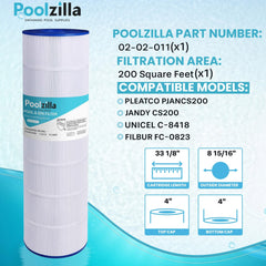 Poolzilla close-up of pleated media showing durable fabric for longer filter life