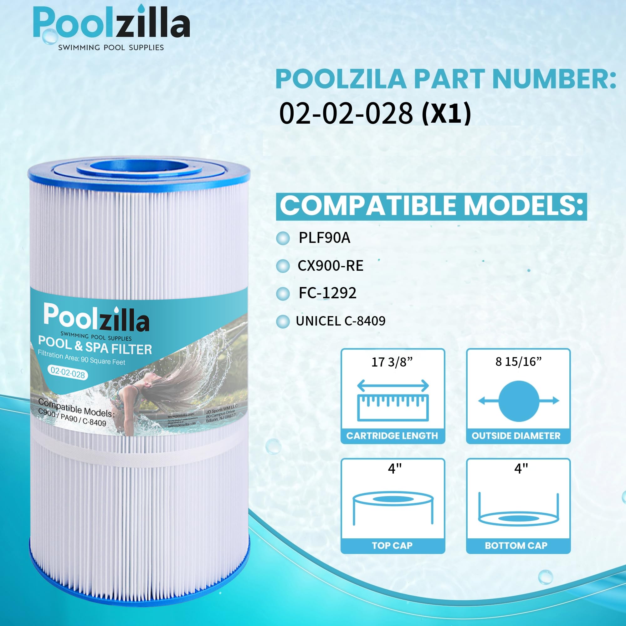 Poolzilla pleated fabric close-up showing fine texture for superior trapping