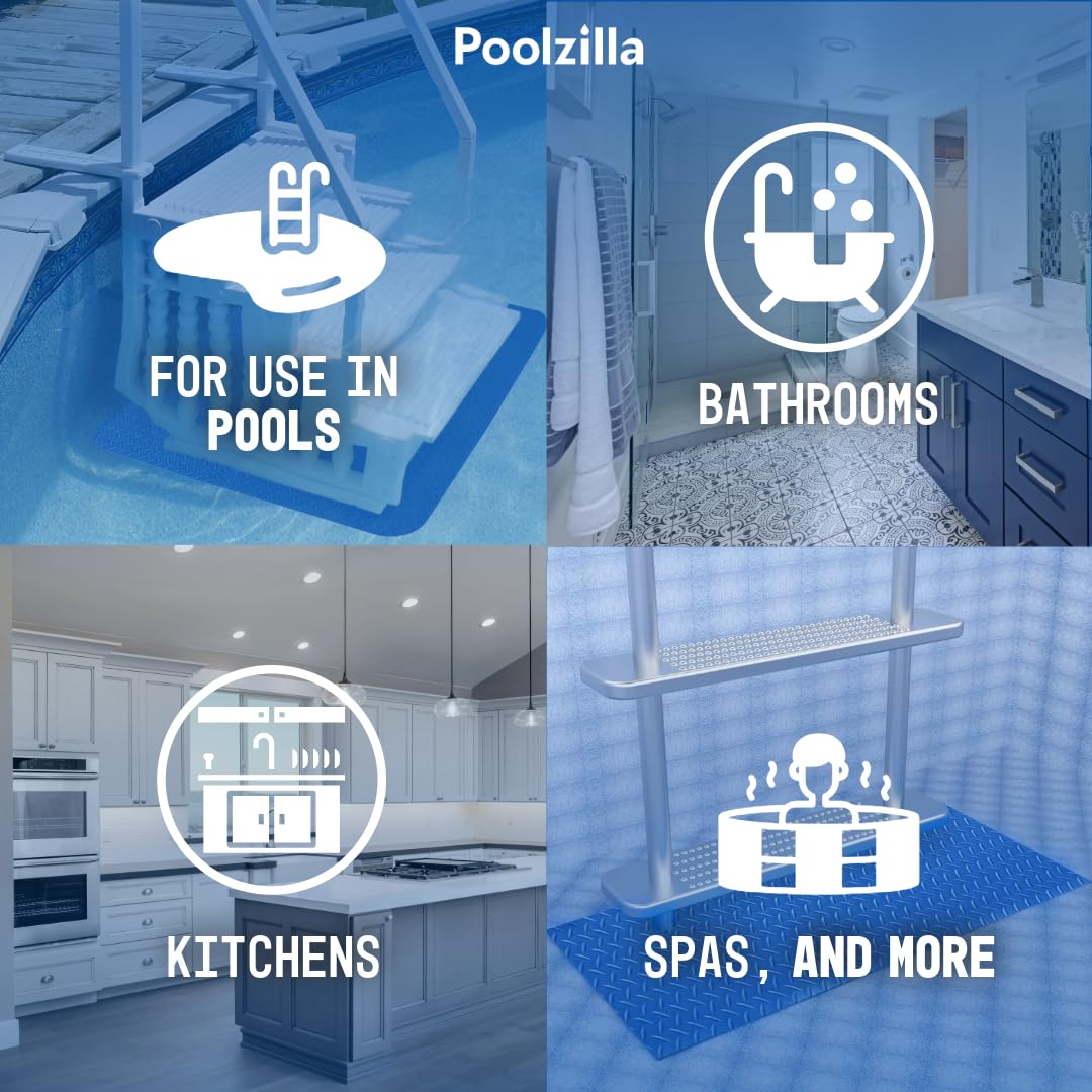 Poolzilla mat next to ruler showing 36 by 36 inch size for coverage clarity