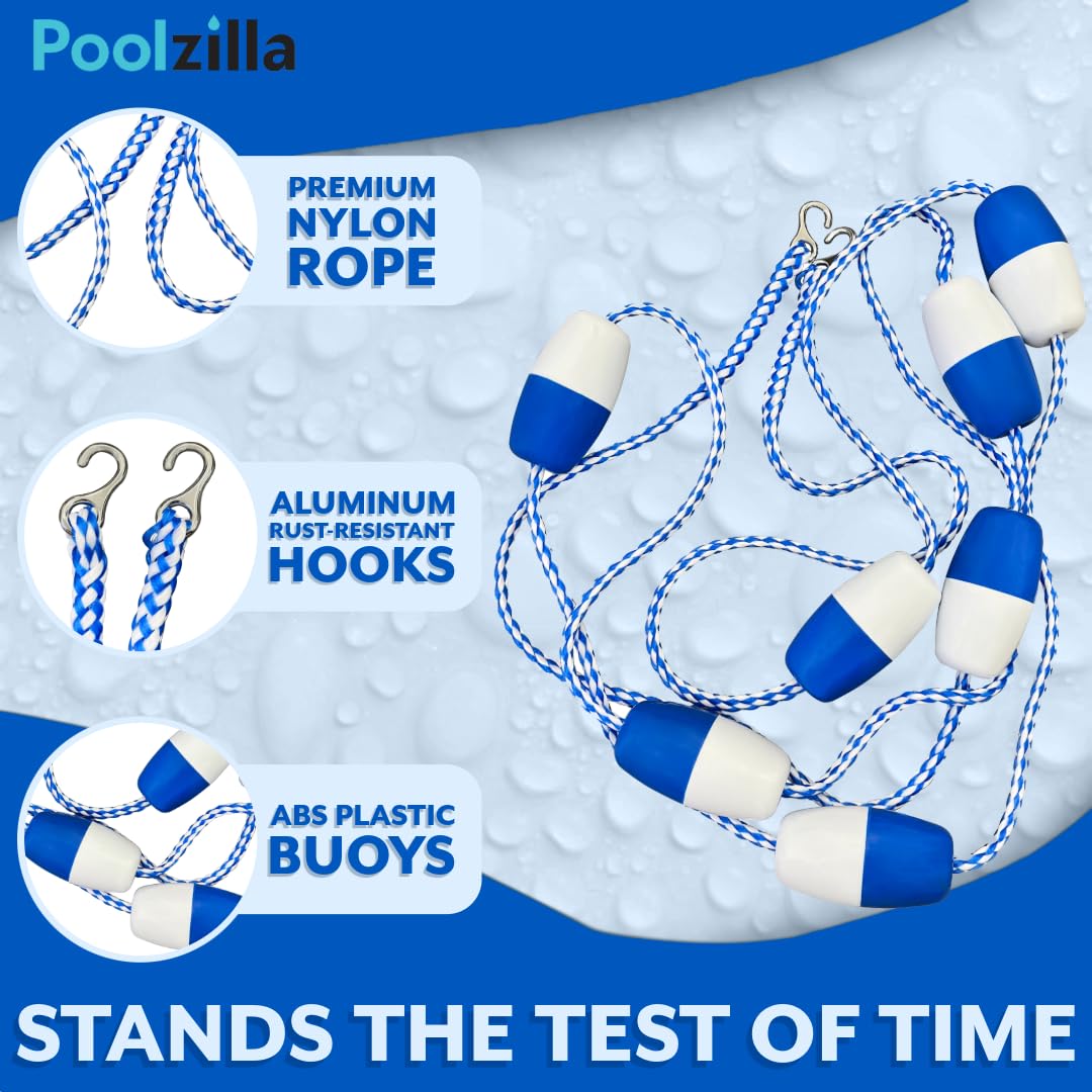 Poolzilla next to hand for scale showing compact buoy size and easy handling