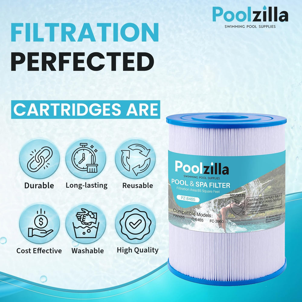 Poolzilla next to tape measure indicating dimensions for correct fitment