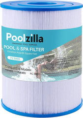 Poolzilla spa filter front view showing full pleated cylinder for reliable filtration