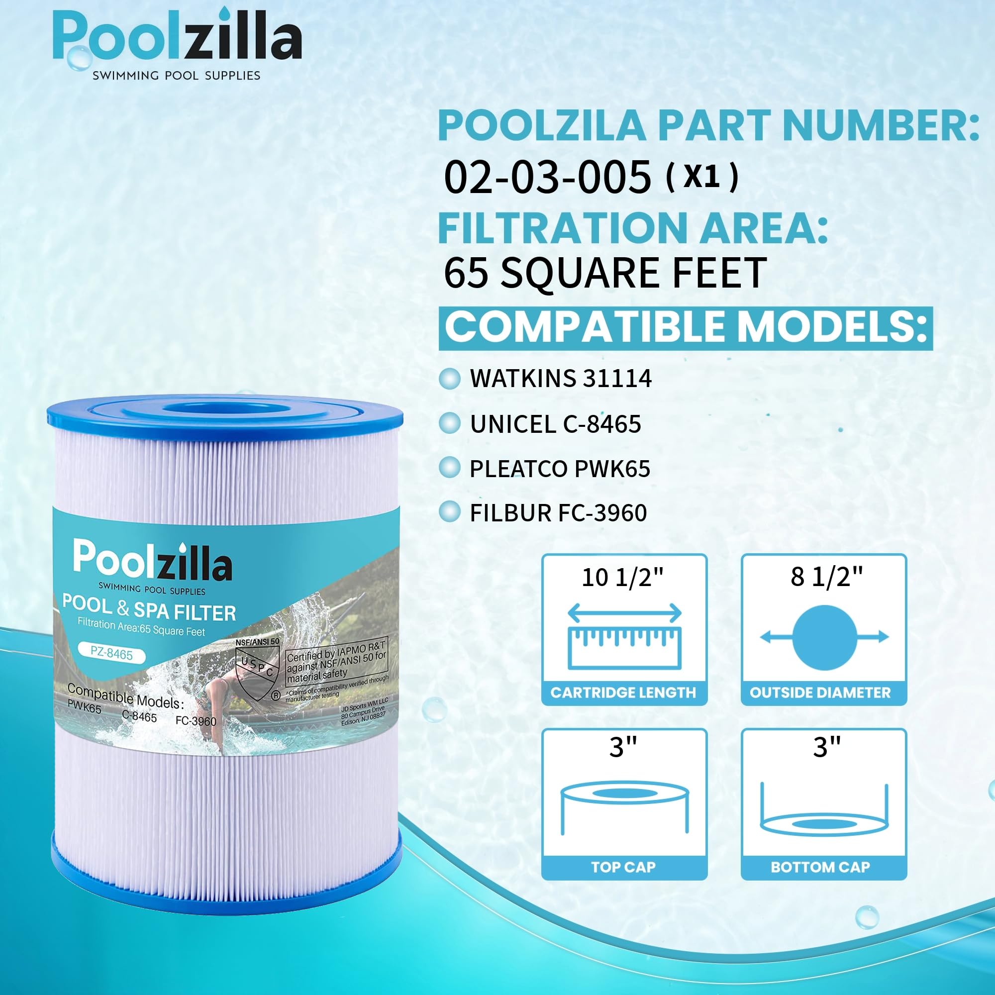 Poolzilla pleat close-up highlighting dense fabric for improved dirt capture