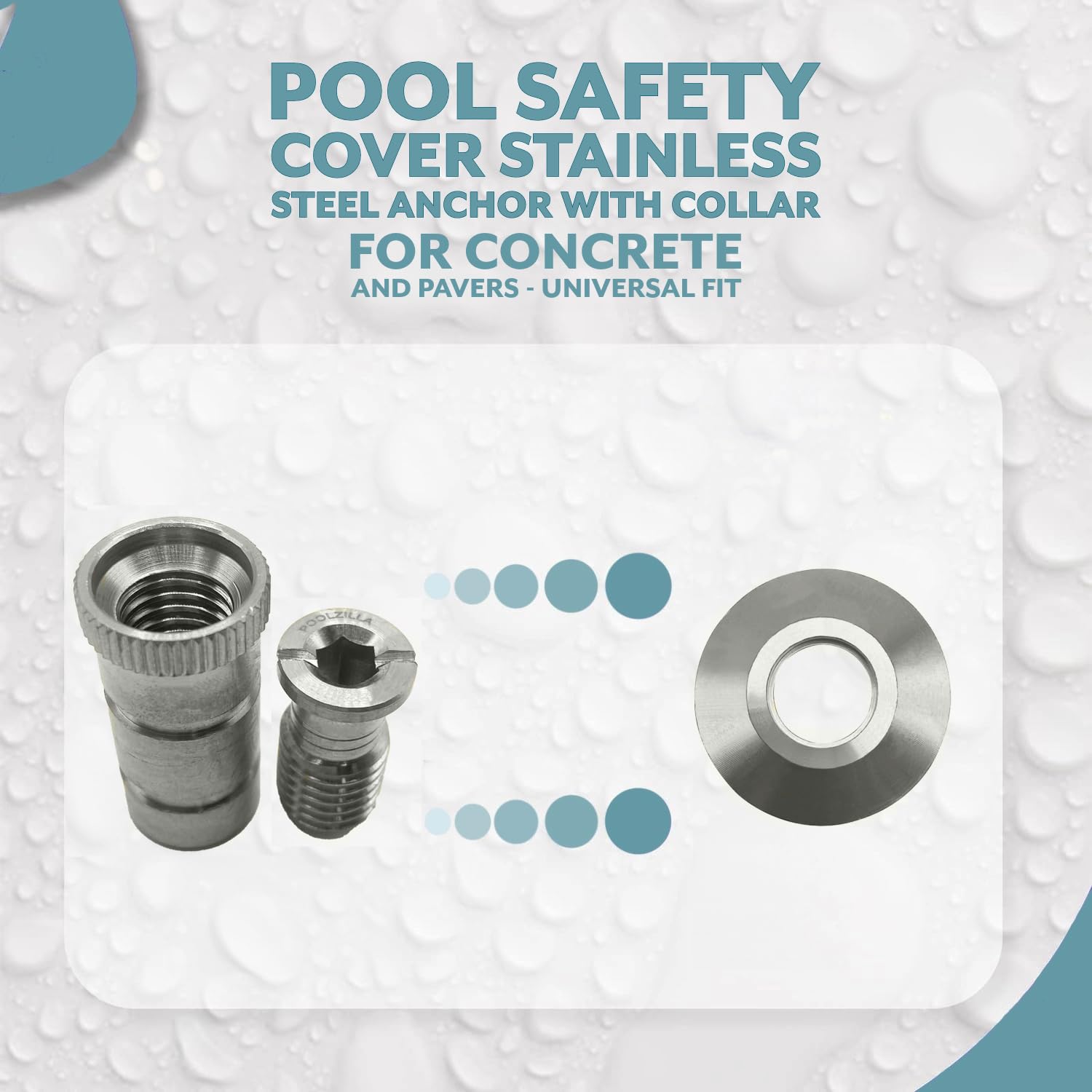 Poolzilla polished stainless detail highlighting long-lasting appearance