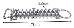 Poolzilla stainless spring detail showing durable coil for reliable cover tension