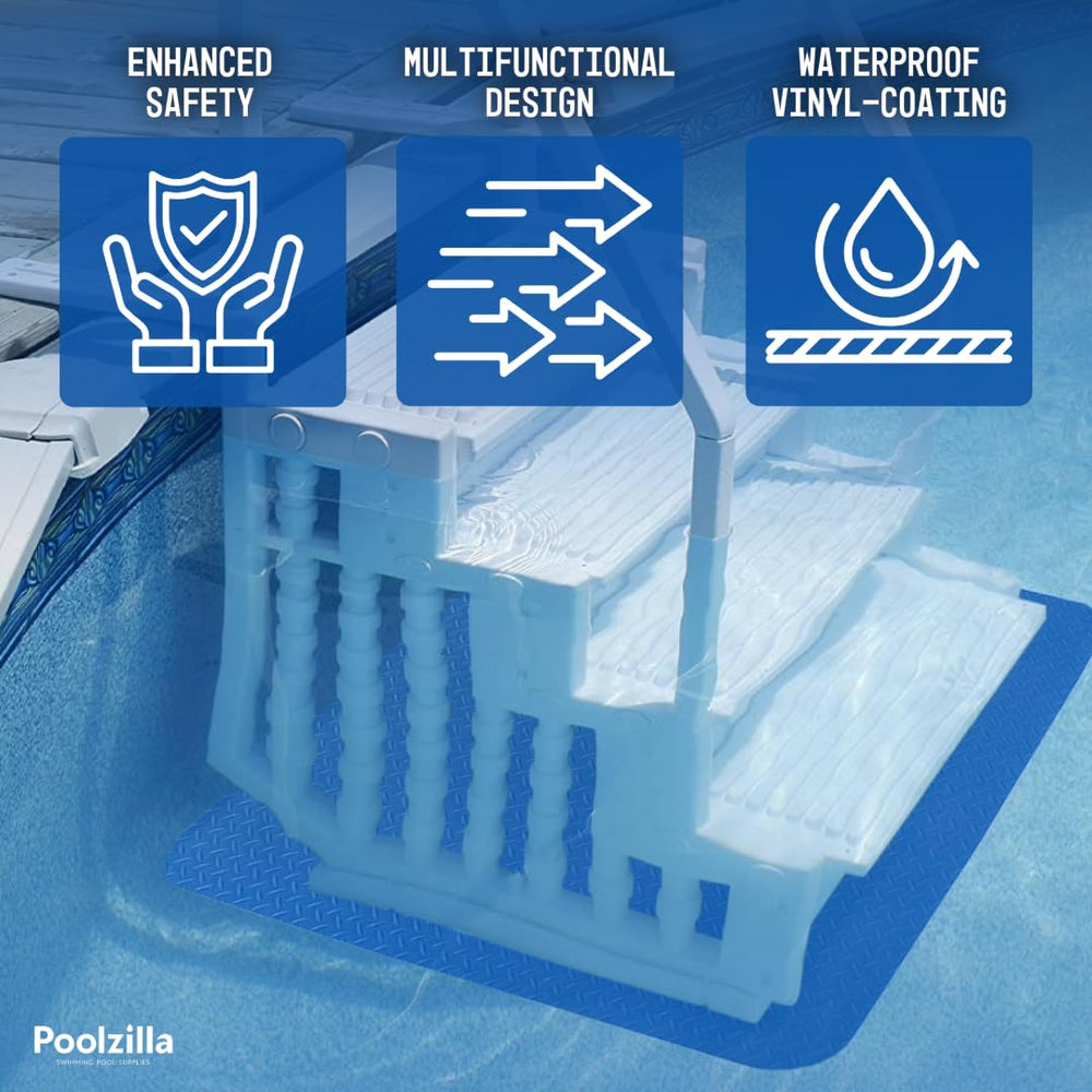 Poolzilla underside flat profile demonstrating even liner contact protection