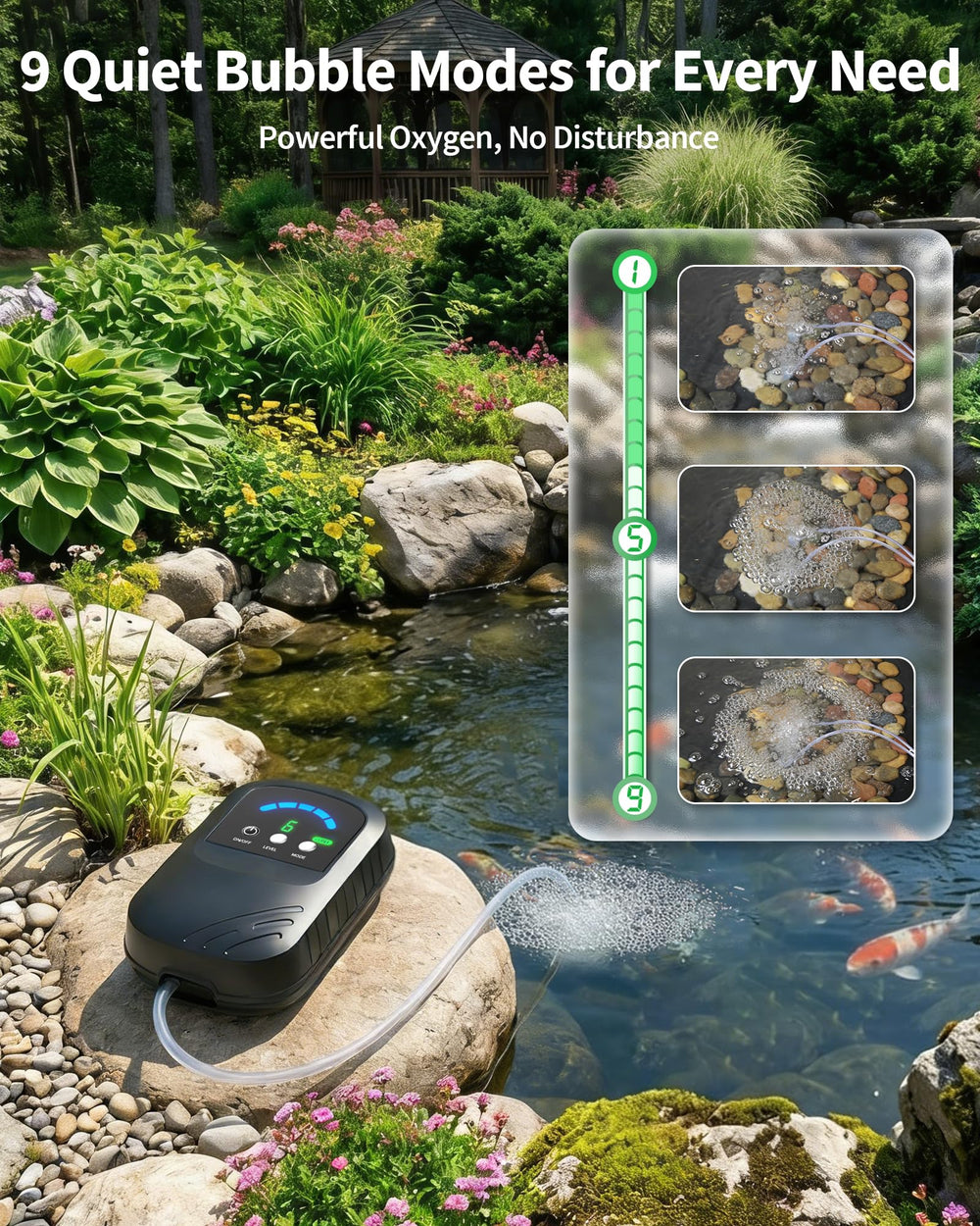 POPOSOAP HD digital display and buttons offering clear mode and airflow control