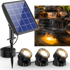 POPOSOAP front packaging showing three warm white underwater LED lights and benefits